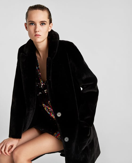 Zara faux fur coat